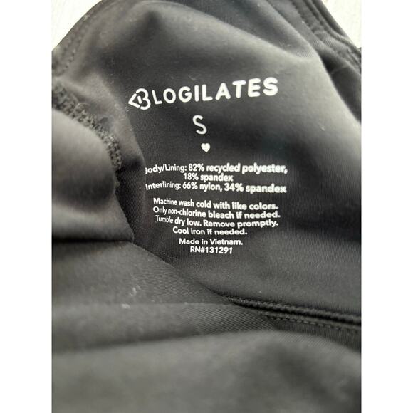 Blogilates BoatNeck Sz S Crisscross Workout Tank Top Shelf Bra Gym - Picture 2 of 9